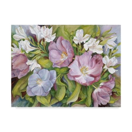 Joanne Porter 'Purple Tulips White Austronesia' Canvas Art,24x32